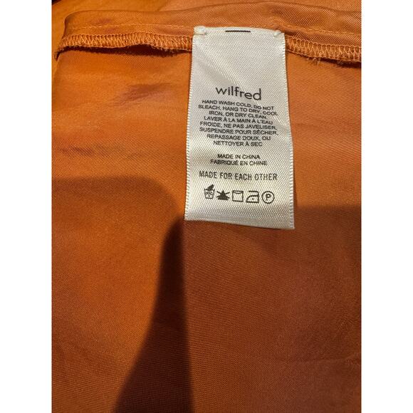 WILFRED Rust Orange Cupro Slip Dress Size 2 - Picture 7 of 7